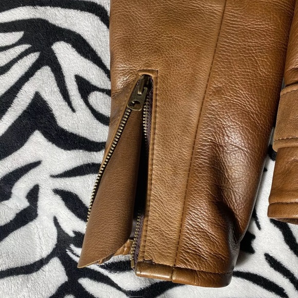 New Schott Perfecto 519 Brown Leather Jacket (S) - Picture 3 of 9